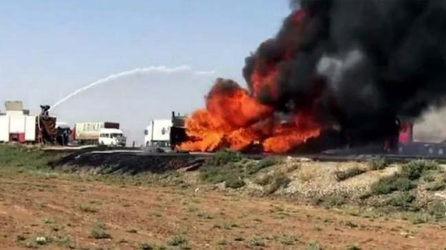 Nusaybin'de LPG ykl tanker patlad