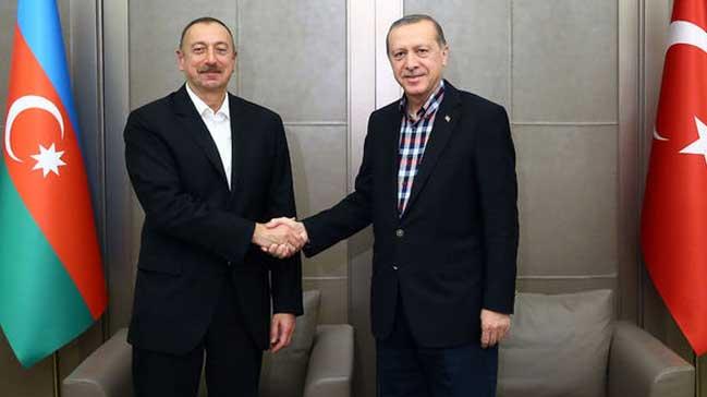 Cumhurbakan Erdoan ve lham Aliyev grt