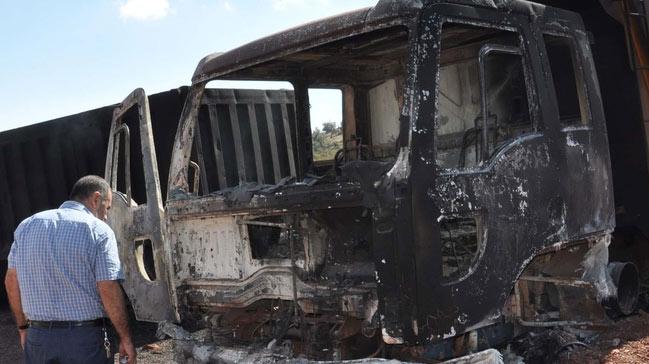 PKK'l terristler slahiye'de maden ocan kundaklad