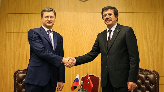 Bakan Zeybekci, Rusya Enerji Bakan Novak ile grt