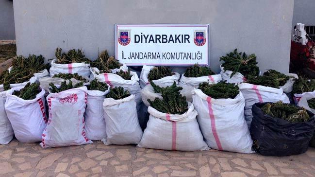 Diyarbakr'da 306 kilo esrar ele geirildi