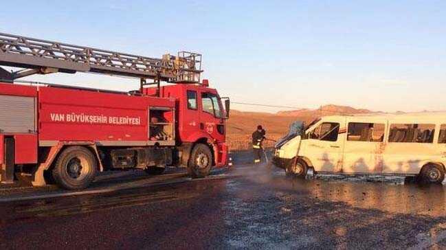 Van'da trafik kazas: 1 l, 6 yaral