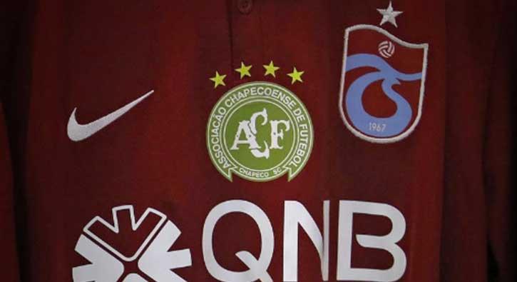 Trabzonspor'dan Chapecoense amblemli forma jesti