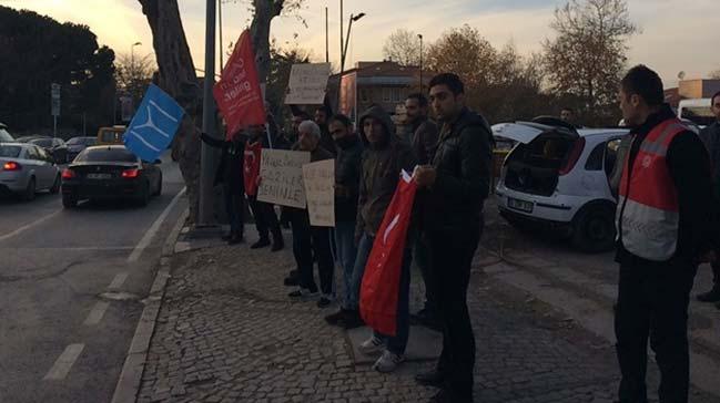 Vatandalar Erdoan'n konutu nnde topland