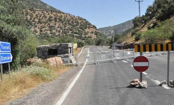 Tunceli yolu ikinci emre kadar kapal!