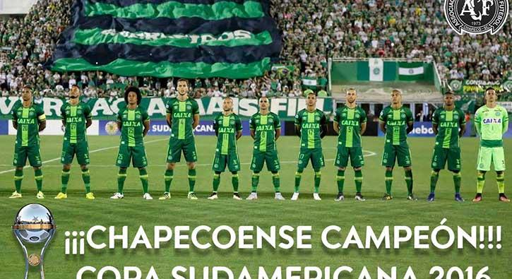 Chapecoense takm resmen Copa Sudamericana ampiyonu