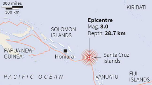 Solomon Adalar'nda 7,7 byklnde deprem