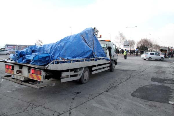 Kayseri'deki saldrda kullanlan ara, ekiciyle emniyete gtrld