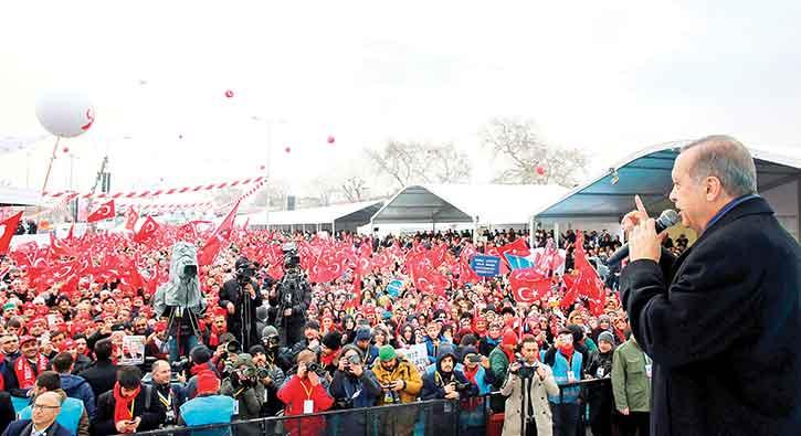 Cumhurbakan Erdoan: Srtndan vurmak kallelerin adetidir