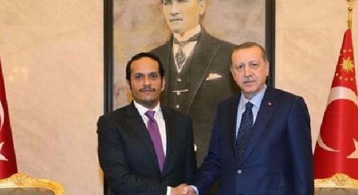 Cumhurbakan Erdoan Al-Thani'yi kabul etti