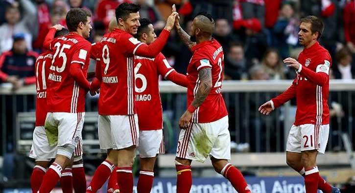 Bayern Mnih sahasnda Hamburg'u 8-0 malup etti