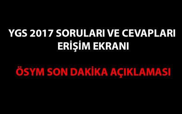 2017 YGS soru ve cevaplar SYM tarafndan akland