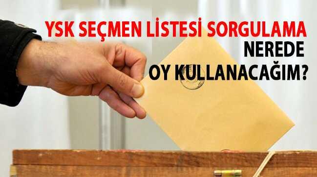 YSK sandk no sorgulama nerede oy kullanacam" 