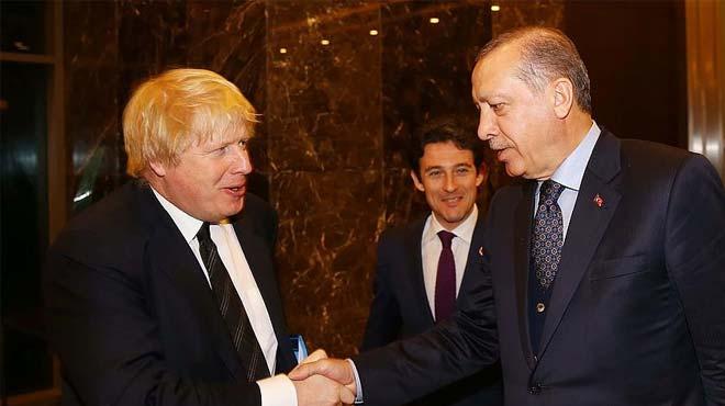 Cumhurbakan Erdoan, ngiltere Dileri Bakan Johnson'u kabul etti