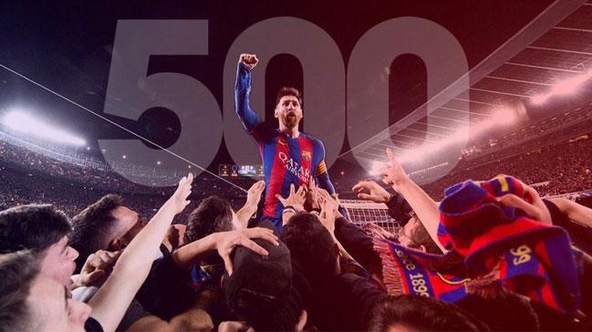Messi '500'ler kulb'ne girdi