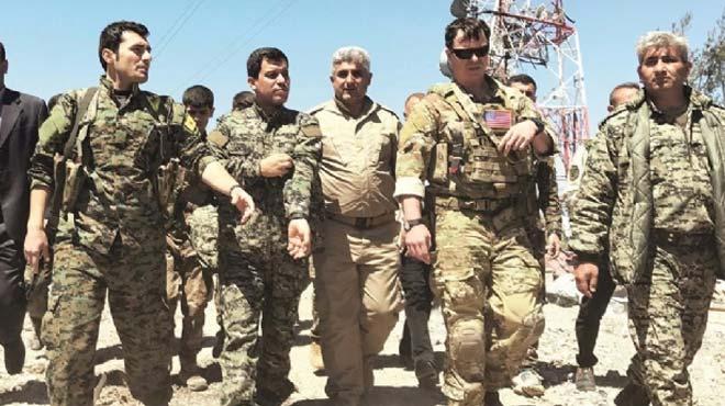 ABD'li askerler Sincar'da PKK'l terristlerle hasar tespiti yapt