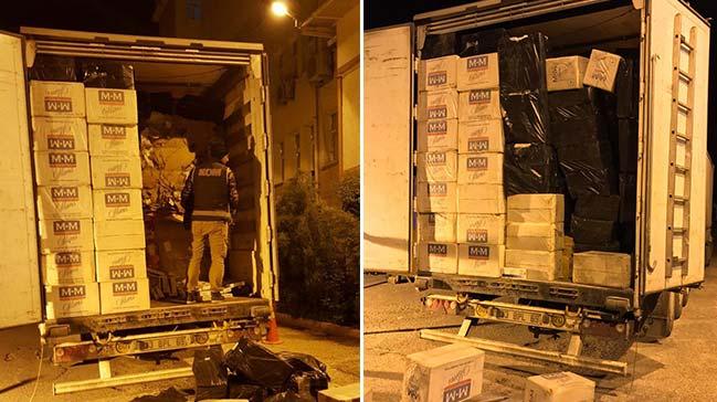 Mardin'de 58 bin 500 paket kaak sigara ele geirildi