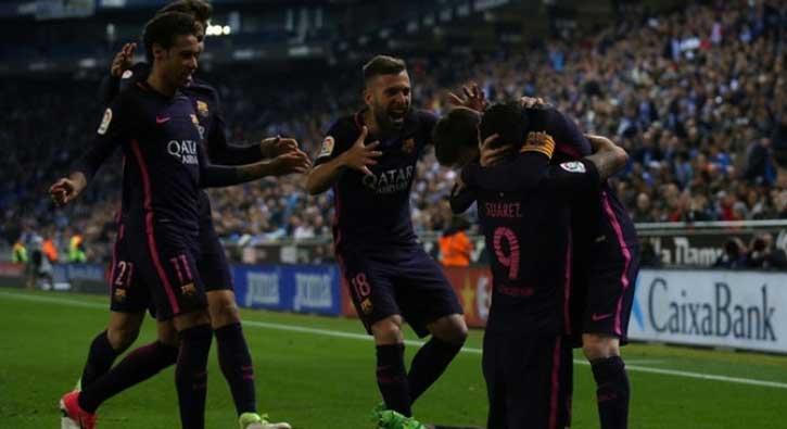 Barcelona deplasmanda Espanyol'u 3-0 malup etti 