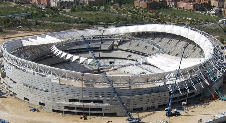 Atletco Madrid'in yeni stadyumu Wanda Metropolitanonun yapmnda sona gelindi