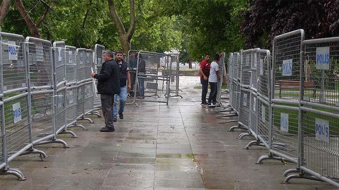 Taksim'de Gezi Park evresinde gvenlik nlemleri alnd