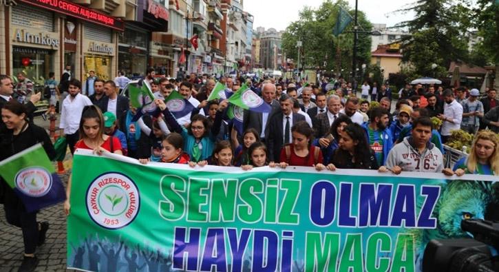 aykur Rizespor iin destek yry dzenlendi