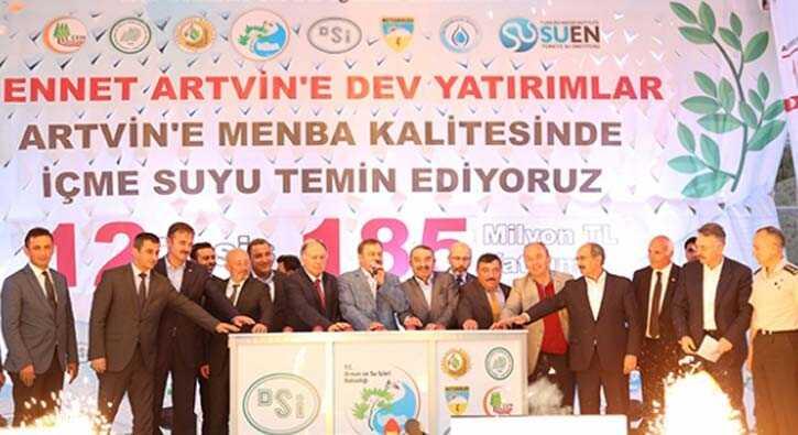 Artvin'de, 185 milyon liralk 12 tesisin temeli atld