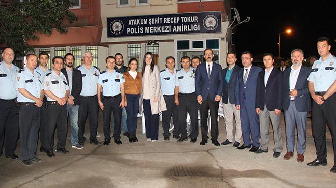 AK Parti Genel Bakan Yardmcs idem Karaaslan polislerle bir araya geldi