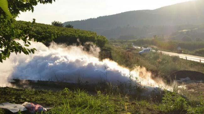 Bursa'da LPG tankeri devrildi faciaya ramak kald