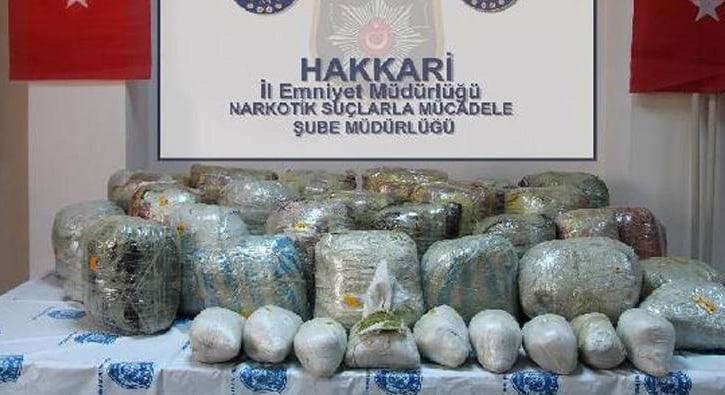 Hakkari'de 268 kilo esrar ele geirildi