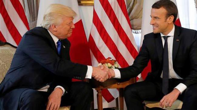 Trump ve Macron anlat: Suriye'yi vururuz