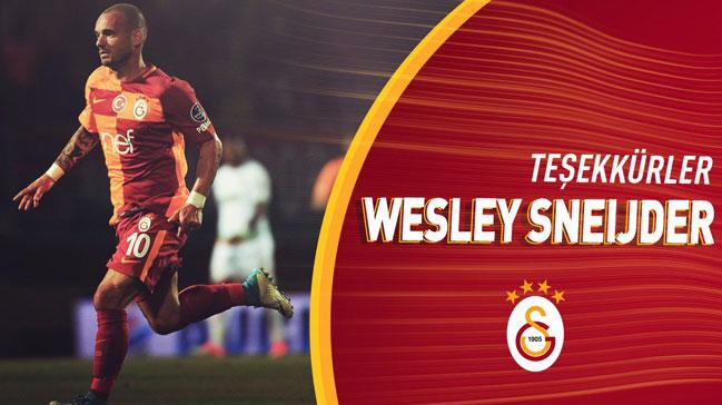 Galatasaray'dan Wesley Sneijder'a teekkr