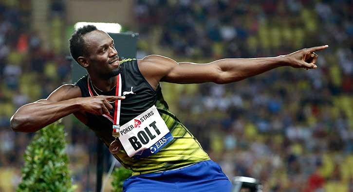 Jamaikal atlet Usain Bolt 100 metre Elmas Lig yarnda birinci oldu