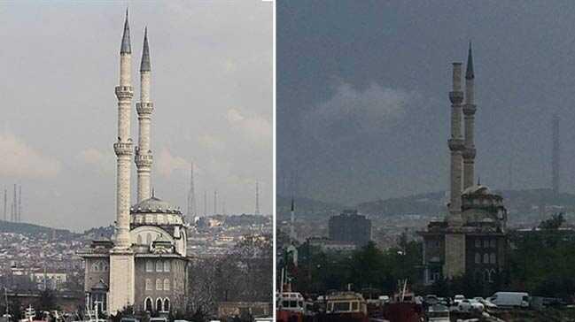 Haydarpaa Camiinin minaresi devrildi