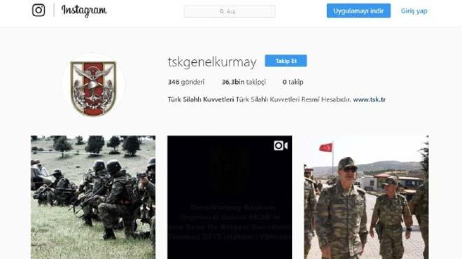 Trk Silahl Kuvvetleri Instagram'da hesap at