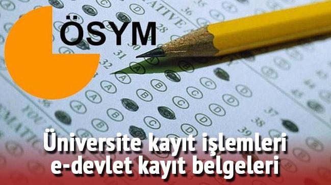 niversite kayt ilemleri e-devlet kayt belgeleri SYM