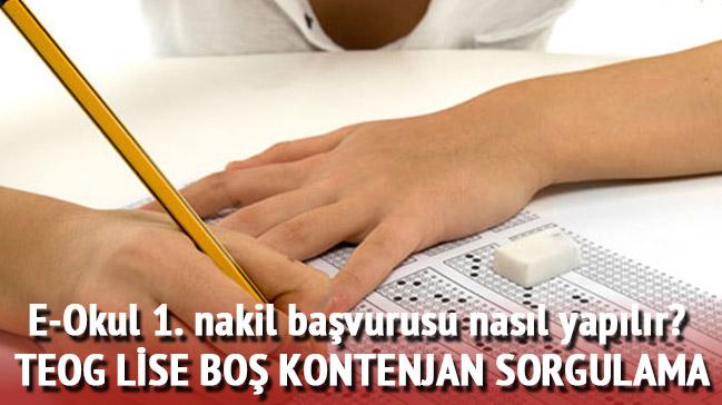 E-Okul 1. nakil bavurusu nasl yaplr" 