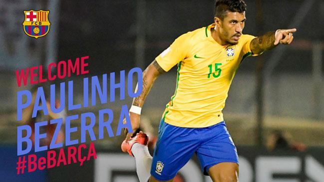 Barcelona Paulinho'yu resmen aklad