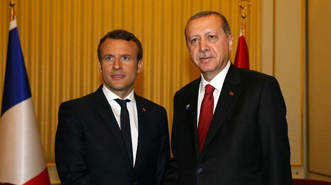 Cumhurbakan Erdoan, Fransz mevkida Macron ile telefonda grt