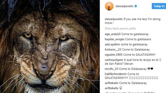Galatasaray'n ilgilendii Jovetic aslan fotoraf paylat