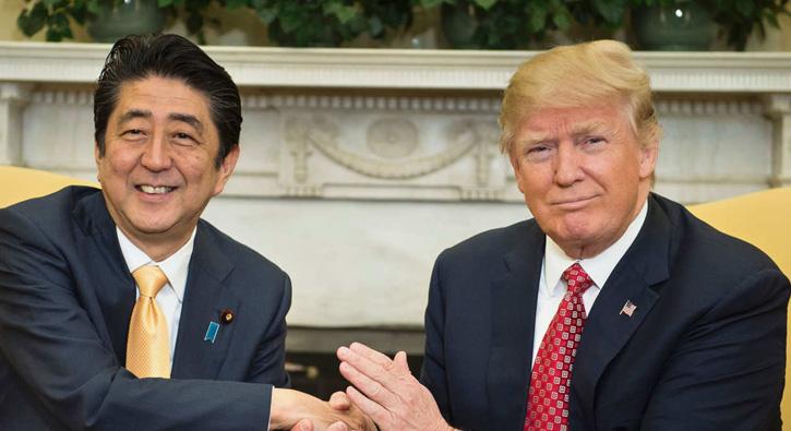 Trump ile Abe  Kuzey Koreye bask uygulanmas konusunda mutabakata vard