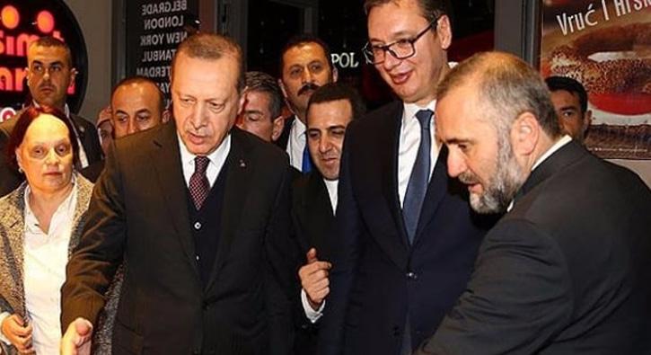 Cumhurbakan Erdoan ile Vucic Belgrad'da Simit Saray'n ziyaret etti