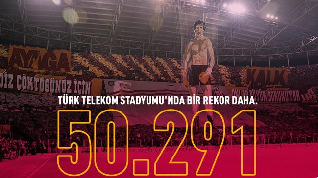 Galatasaray - Fenerbahe derbisini 50291 seyirci takip etti ve sezonun rekoru krld
