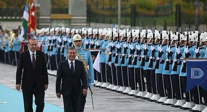 zbekistan Cumhurbakan Mirziyoyev Ankara'da