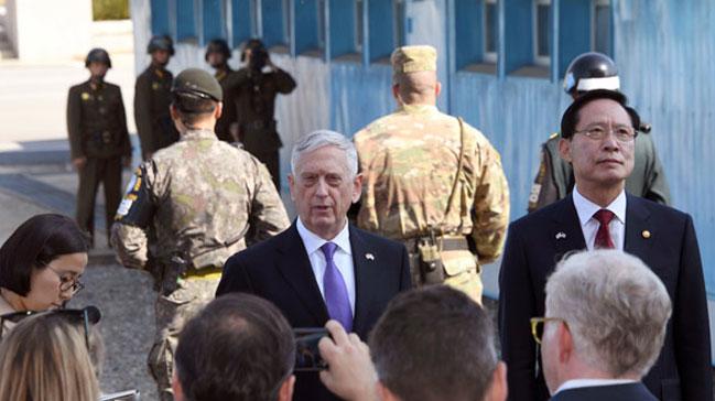 ABD'den Kore snrnda gvde gsterisi! Mattis: Nkleer silahlar yok edilecek