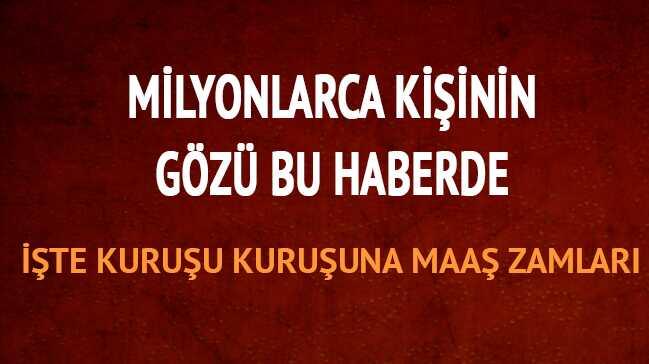 2018 SGK SSK Ba-kur emekli maa zamm, emekli memur maa Ocak 2018 zam oranlar,