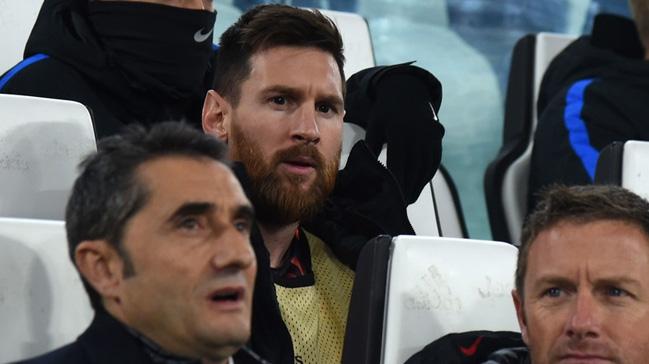 Ayrlmak istediini ynetime ileten Lionel Messi, dn geceki Juventus manda yedek oturdu
