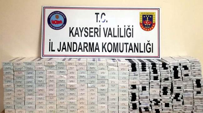 Kayseri'de 2 bin 750 paket kaak sigara ele geirildi