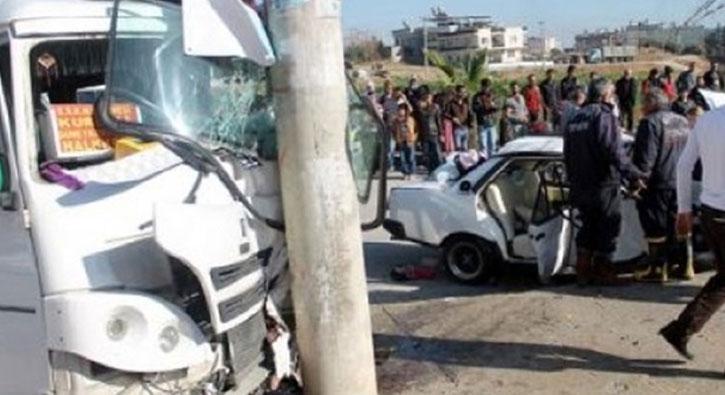 Mersin'deki trafik kazasnda 1'i ar 15 kii yaraland