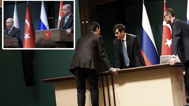 Cumhurbakan Erdoan-Putin toplants ncesinde kaldrlan o masann srr zld