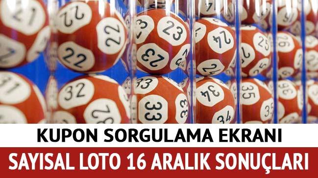 16 Aralk Saysal Loto ekili sonular akland